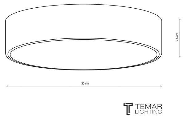 TEMAR LIGHTING Stropní světlo Cleo 300, zlaté, senzor, IP20, Ø 30 cm, kov, Mosaz / zlato, Obývací pokoj / jídelna, kov