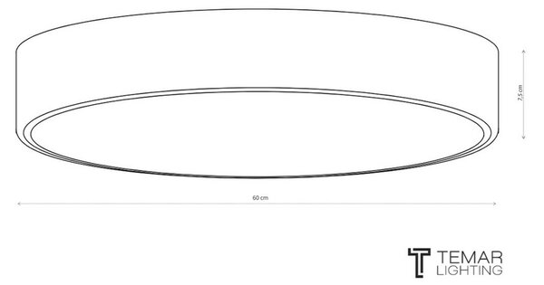 TEMAR LIGHTING Stropní světlo Cleo 300, Ø 30 cm měď, stmívatelný, Měď, Obývací pokoj / jídelna, kov, Moderní