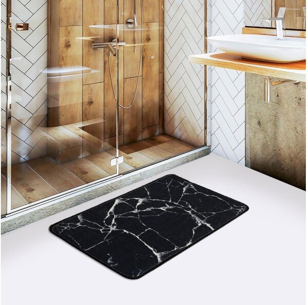 Koupelnová předložka MARBLE 40x60 cm černá