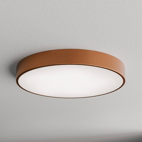 TEMAR LIGHTING Stropní světlo Cleo 600, Ø 60 cm měď, stmívatelný, Měď, Obývací pokoj / jídelna, kov