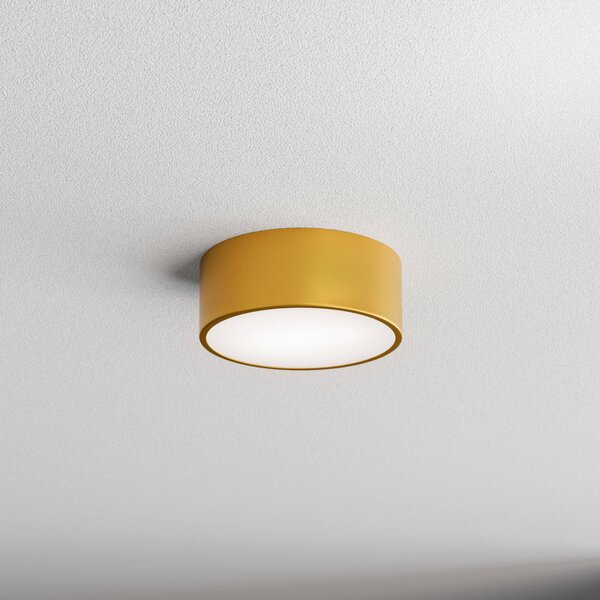 TEMAR LIGHTING Stropní svítidlo Cleo 200, zlaté, senzor, IP20, Ø 20 cm, E27, stmívatelný, Mosaz / zlato, Obývací pokoj / jídelna, kov, Moderní