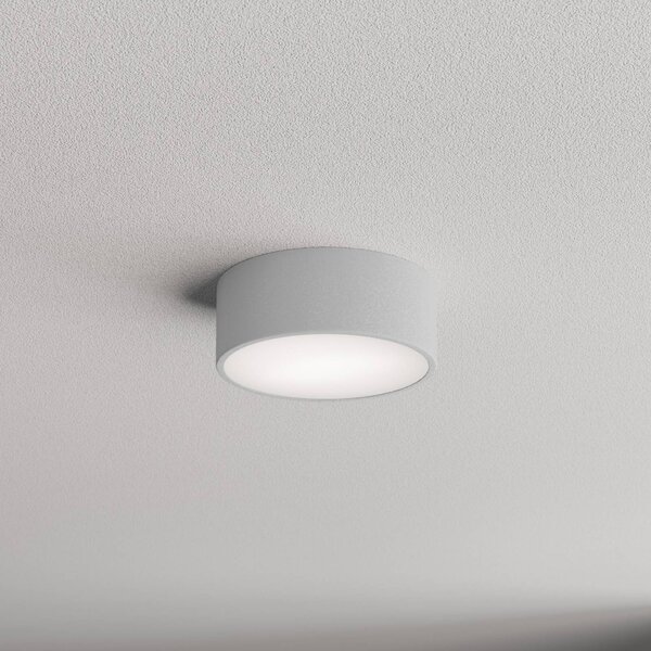 TEMAR LIGHTING Stropní svítidlo Cleo 200, šedé, senzor, IP20, Ø 20 cm, E27, stmívatelný, Hliník / šedá / zinek, Obývací pokoj / jídelna, kov, Moderní