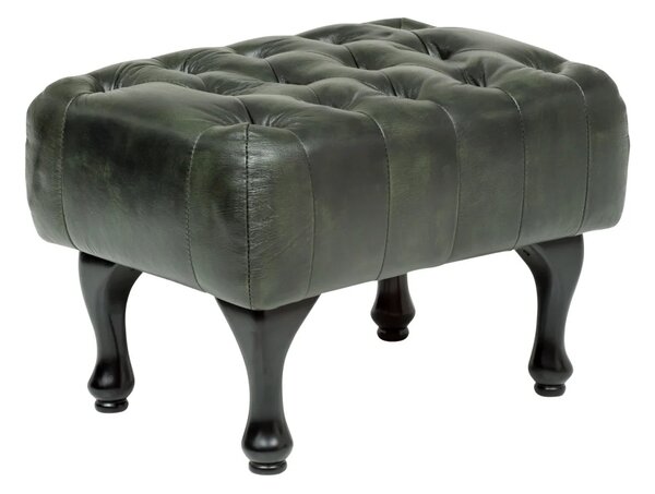Sob nábytek - Taburet kůže Chesterfield zelená - F0A00000851W