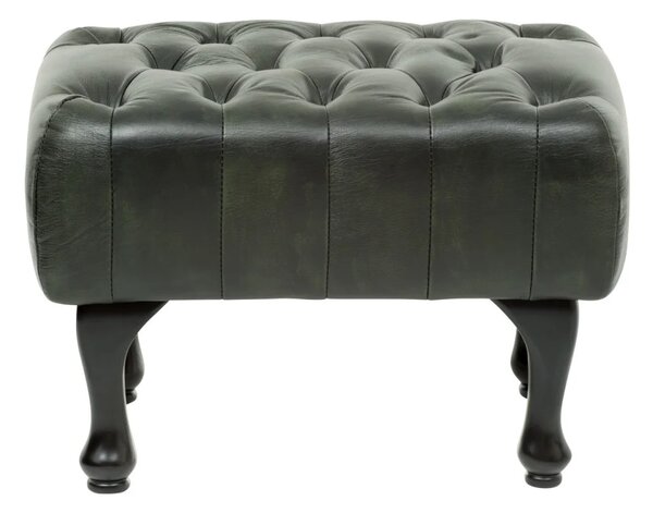 Sob nábytek - Taburet kůže Chesterfield zelená - F0A00000851W