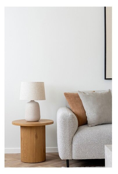 Krémová stolní lampa s textilním stínidlem (výška 47 cm) Croft – House Nordic