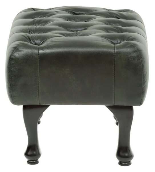 Sob nábytek - Taburet kůže Chesterfield zelená - F0A00000851W