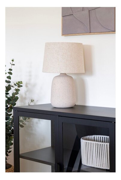 Krémová stolní lampa s textilním stínidlem (výška 47 cm) Croft – House Nordic