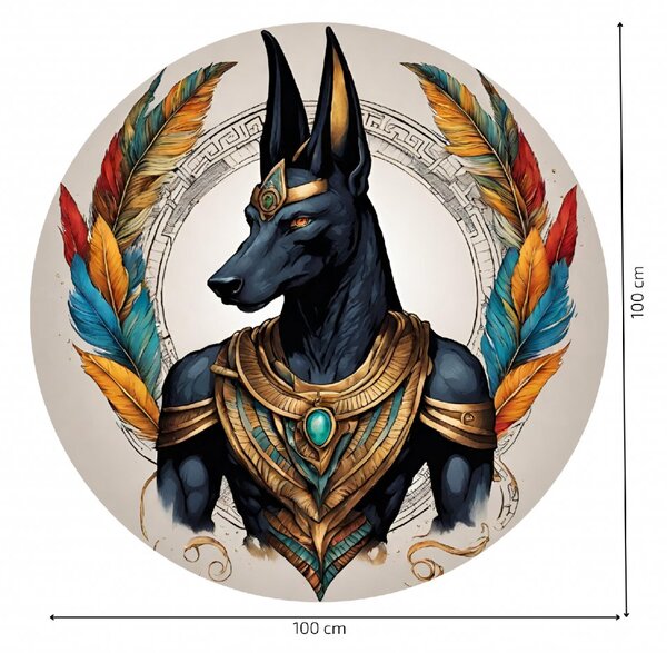 PIPPER. Kruhová samolepka na zeď "Anubis" Velikost: 60cm