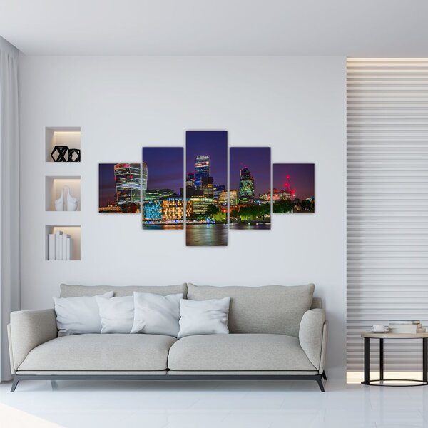 Obraz - Večerní Londýn (125x70 cm)