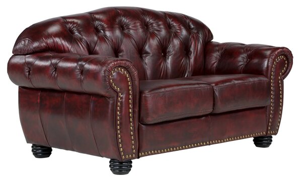 SOB Nábytek - Luxusní kožená sedačka Chesterfield III 2místná pravá kůže - F0A00000857W