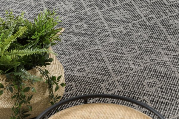 Koberec šňůrkový SIZAL PATIO ploské tkaní 3077 Boho - černý