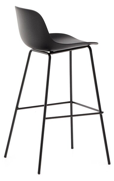 Černá barová židle (výška sedáku 74 cm) Altea – Kave Home