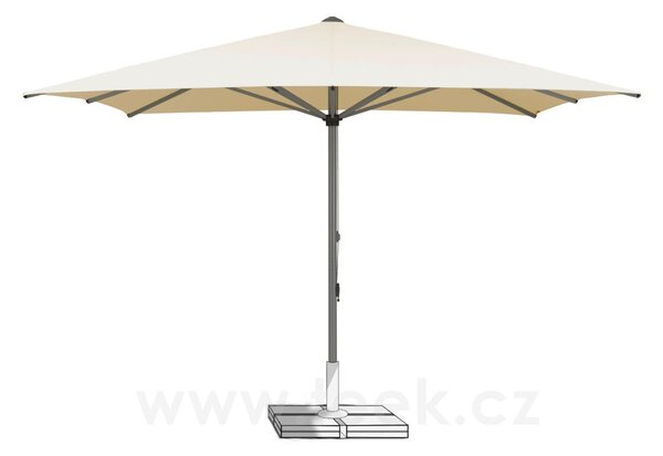 Suncomfort Profesionální slunečník Gastrofit, Suncomfort, čtvercový 400x400 cm (4x4 m), potah polyester barva světlá krémová