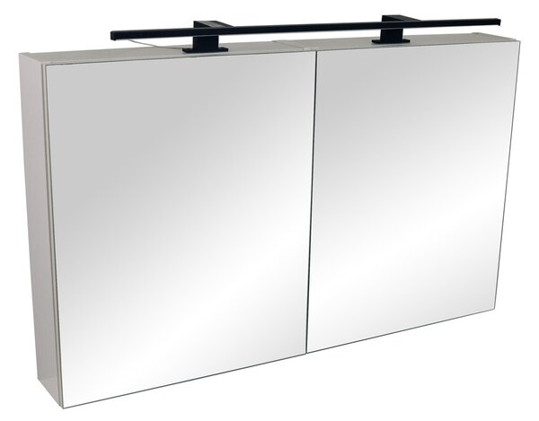 Zrcadlová skříňka s LED osvětlením Montana 100 ZS LED-B, černá