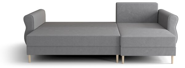 Rozkládací oboustranná sedací souprava do L SILVIANO 230x140 cm, šedá