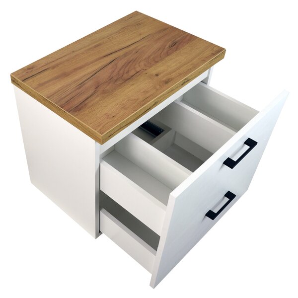 Comodo Koupelnová skříňka pod deskové umyvadlo Agria 60-HD - bílá/zlatý dub