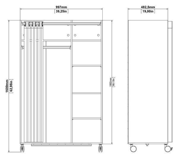 Skříň Kit 93119 bílá/beige - Tvilum
