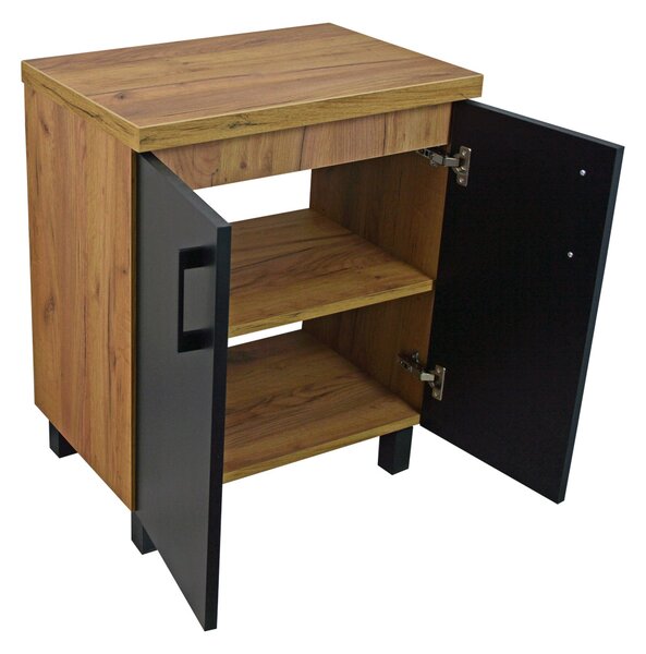 Comodo Koupelnová skříňka pod deskové umyvadlo ROSO GOB 60-HD - zlatý dub/černá