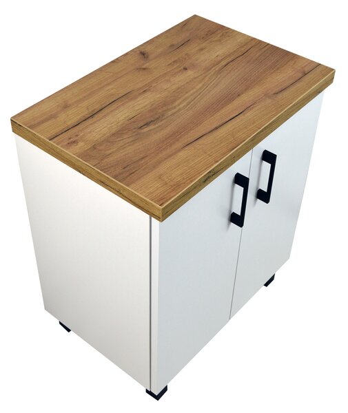 Comodo Koupelnová skříňka pod deskové umyvadlo ROSO W 60-HD - bílá/zlatý dub
