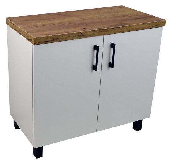 Comodo Koupelnová skříňka pod deskové umyvadlo ROSO W 80-HD - bílá/zlatý dub
