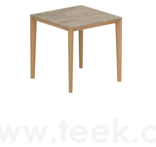 Royal Botania Jídelní stůl U-Nite, Royal Botania, 75x75x75 cm, rám teak, deska keramika ceppo dolomitica