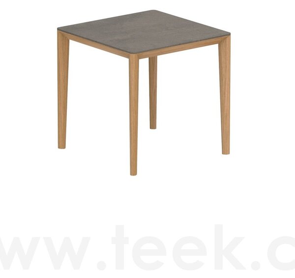 Royal Botania Jídelní stůl U-Nite, Royal Botania, 75x75x75 cm, rám teak, deska keramika ceppo dolomitica