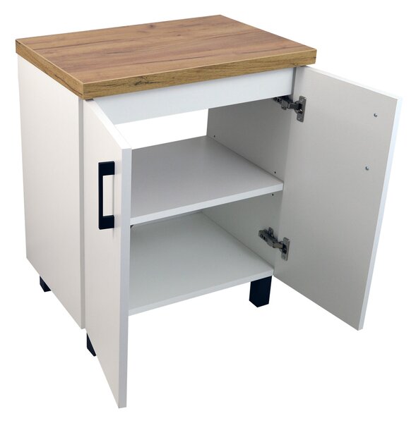 Comodo Koupelnová skříňka pod deskové umyvadlo ROSO W 60-HD - bílá/zlatý dub