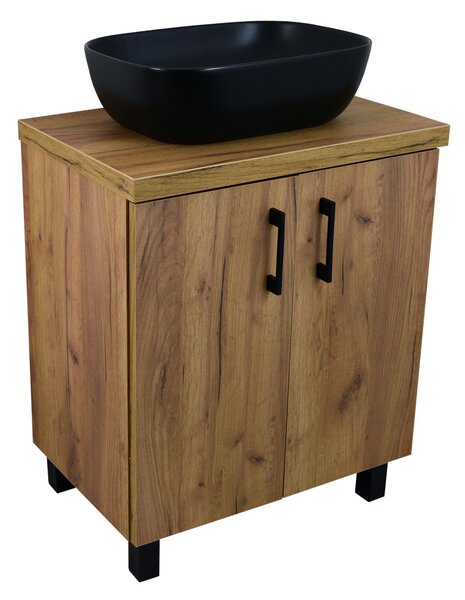 Comodo Koupelnová skříňka pod deskové umyvadlo ROSO GO 60-HD - zlatý dub/zlatý dub