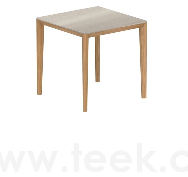 Royal Botania Jídelní stůl U-Nite, Royal Botania, 75x75x75 cm, rám teak, deska keramika ceppo dolomitica