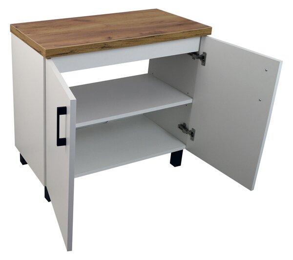 Comodo Koupelnová skříňka pod deskové umyvadlo ROSO W 80-HD - bílá/zlatý dub