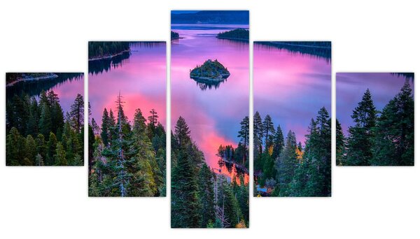 Obraz - Jezero Tahoe, Sierra Nevada, Kalifornie, USA (125x70 cm)