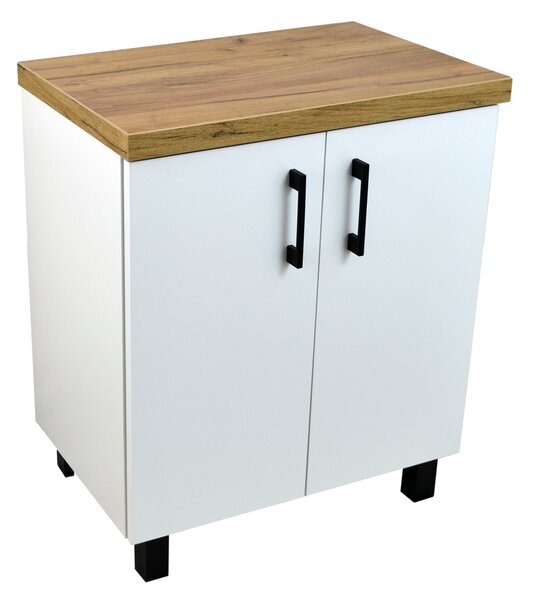 Comodo Koupelnová skříňka pod deskové umyvadlo ROSO W 60-HD - bílá/zlatý dub