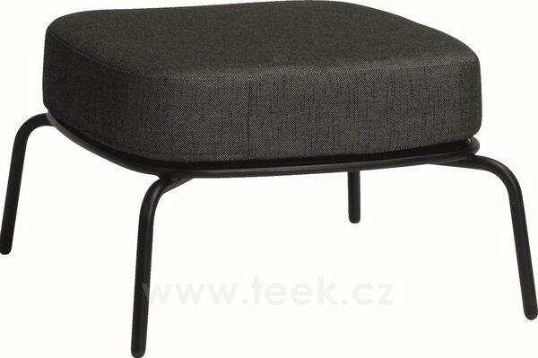 Stern Podnožka Odea, Stern, 63x63x37 cm, rám lakovaný hliník černý (black matt), rychleschnoucí výplň, sedáky 100% akryl Silk Black