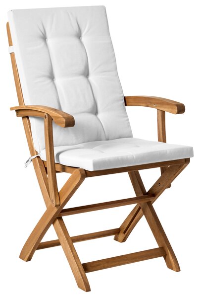 Sada 2 polstrů na opěradlo/sedadlo MAUI PREMIUM Krémově bílá