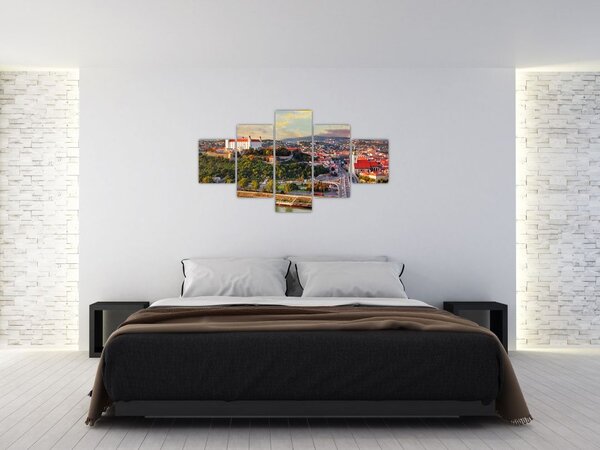Obraz - Panorama Bratislavy, Slovensko (125x70 cm)