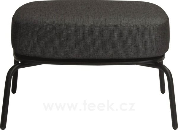 Stern Podnožka Odea, Stern, 63x63x37 cm, rám lakovaný hliník černý (black matt), rychleschnoucí výplň, sedáky 100% akryl Silk Black