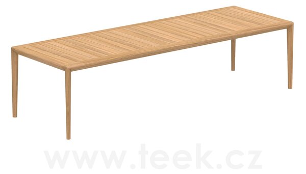 Royal Botania Jídelní stůl U-Nite, Royal Botania, 300x100x75 cm, rám teak, deska keramika nero marquina