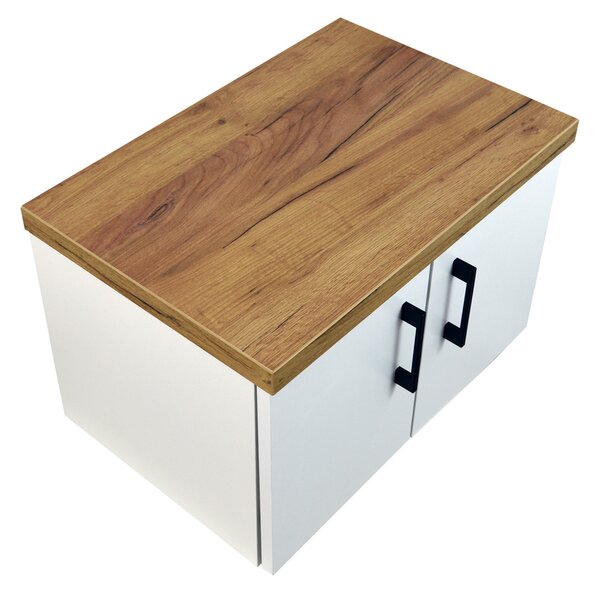 Comodo Koupelnová skříňka pod deskové umyvadlo Agria II W 60-HD - bílá/zlatý dub