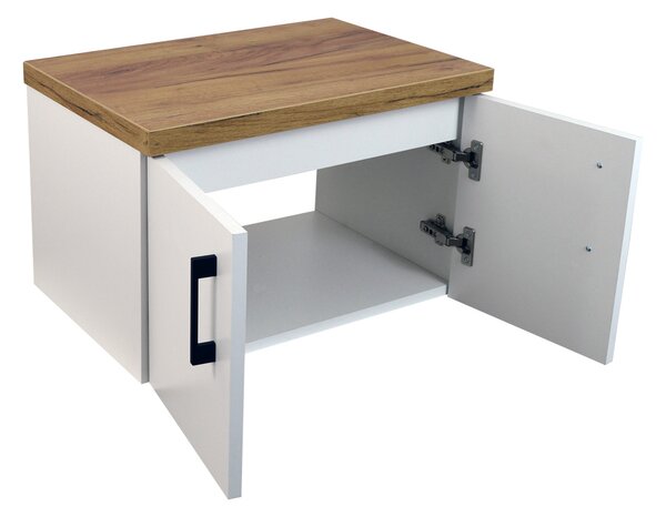 Comodo Koupelnová skříňka pod deskové umyvadlo Agria II W 60-HD - bílá/zlatý dub