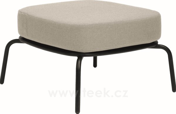 Stern Podnožka Odea, Stern, 63x63x37 cm, rám lakovaný hliník černý (black matt), rychleschnoucí výplň, sedáky 100% akryl Silk Black