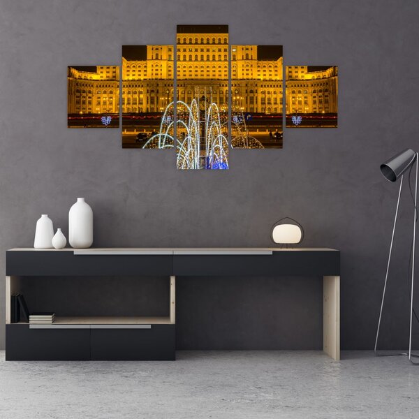 Obraz - Palác parlamentu, Bukurešť Rumunsko (125x70 cm)