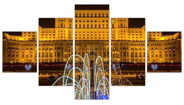 Obraz - Palác parlamentu, Bukurešť Rumunsko (125x70 cm)