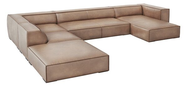 Světle hnědá kožená rohová pohovka (levý roh) Madame – Windsor & Co Sofas