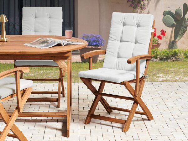 Sada 2 polstrů na opěradlo/sedadlo MAUI PREMIUM Krémově bílá