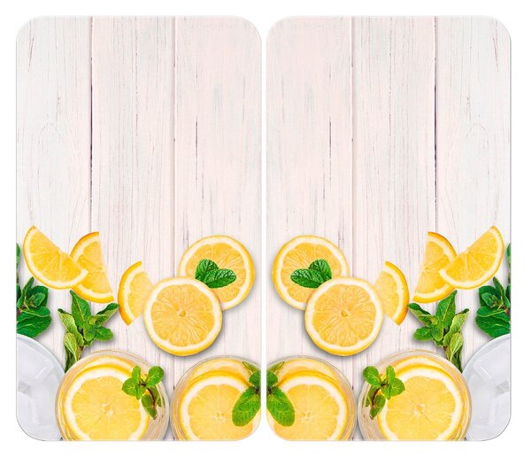 Kryty na sporák z tvrzeného skla v sadě 2 ks 52x30 cm Lemons – Wenko