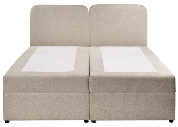 Kontinentální postel s úložným prostorem Tkanina CHANCELLOR 160 x 200 cm Taupe