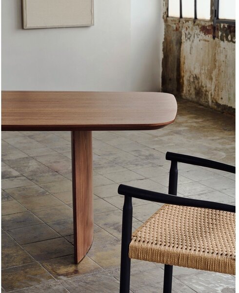 Hnědý jídelní stůl v dekoru ořechu 100x200 cm Litto – Kave Home
