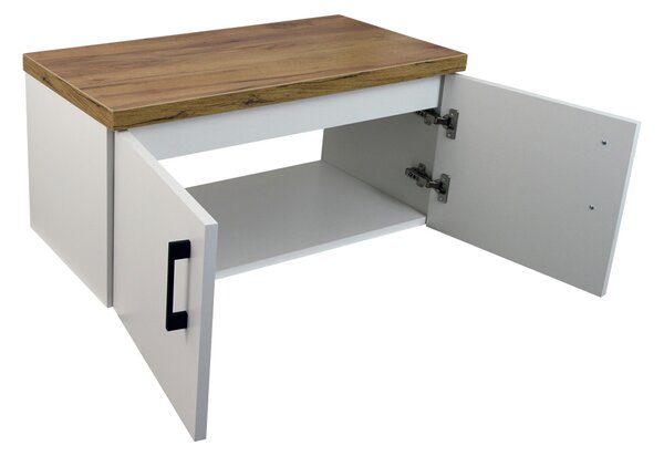 Comodo Koupelnová skříňka pod deskové umyvadlo Agria II W 80-HD - bílá/zlatý dub
