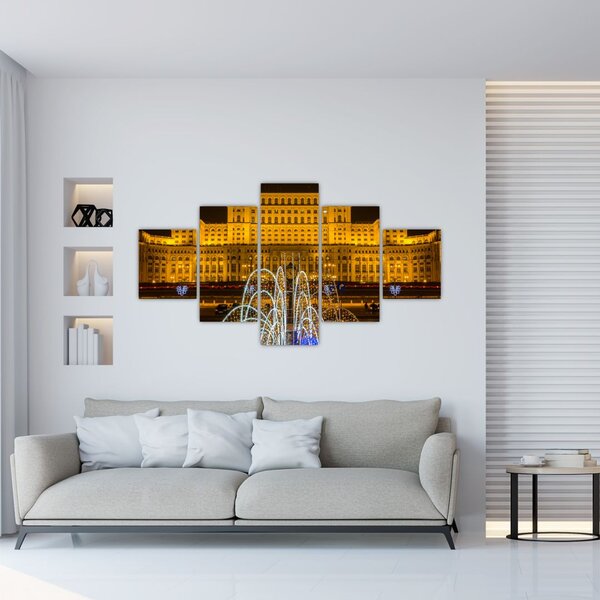 Obraz - Palác parlamentu, Bukurešť Rumunsko (125x70 cm)