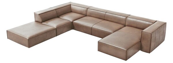 Světle hnědá kožená rohová pohovka (levý roh) Madame – Windsor & Co Sofas
